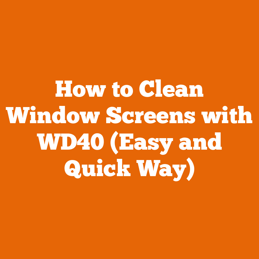How to Clean Window Screens with WD40 (Easy and Quick Way)
