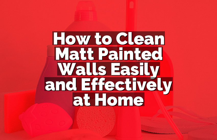 How to Clean Matt Painted Walls Easily and Effectively at Home